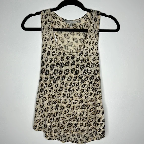 JOIE Colman Leopard Print Linen Racerback Tank | Size: Small - Picture 5 of 5